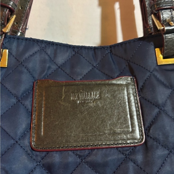MZ Wallace navy blue nlyon satchel handbag - Picture 5 of 14